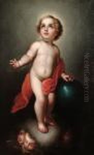 Christ Child Blessing Oil Painting by Bartolome Esteban Murillo