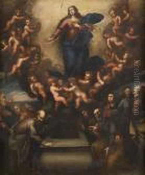 Siviglia 1618 - 1682 Assunzione Della Vergine
 Olio Su Tela, Cm. 77 X 62 Oil Painting by Bartolome Esteban Murillo