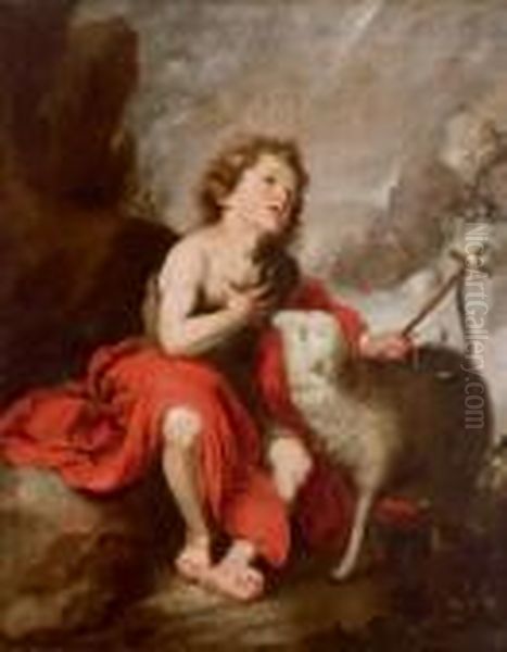 Ga San Juan Bautista Nino Oil Painting by Bartolome Esteban Murillo