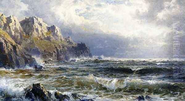 Moye Point, Guernsey, Channel Islands Oil Painting by William Trost Richards