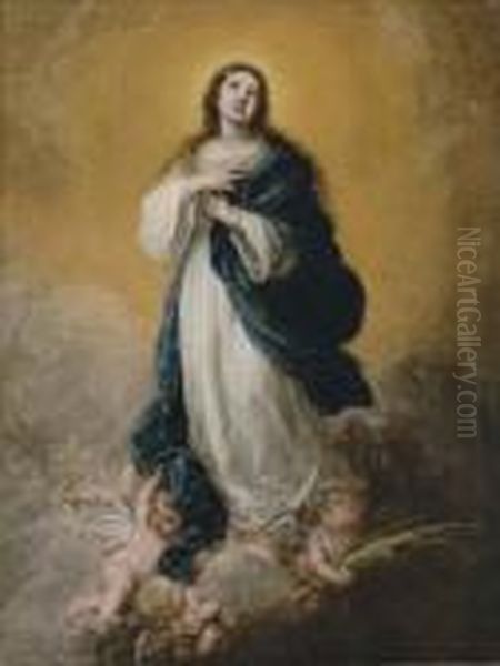 The Immaculate Conception, A Modello Oil Painting by Bartolome Esteban Murillo