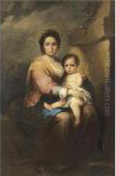 The Madonna And Child Oil Painting by Bartolome Esteban Murillo