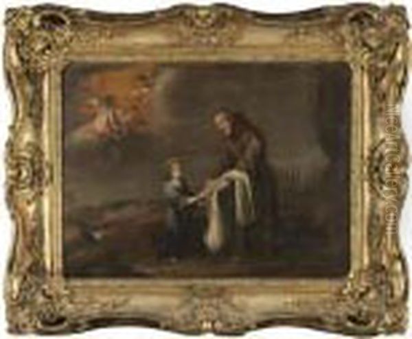 Saint Felix Of Cantalicio Oil Painting by Bartolome Esteban Murillo