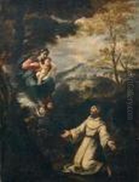 Die Vision Des Heiligen Oil Painting by Bartolome Esteban Murillo