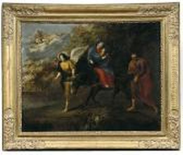 Fuga In Egitto Oil Painting by Bartolome Esteban Murillo