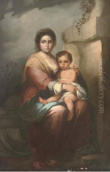 The Madonna And Child Oil Painting by Bartolome Esteban Murillo