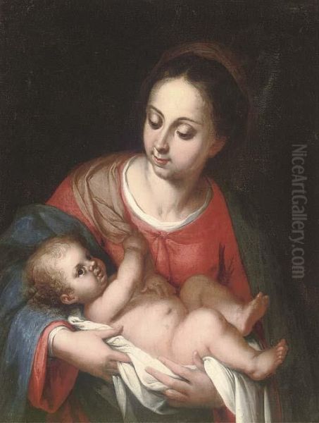 The Virgin And Child Oil Painting by Bartolome Esteban Murillo