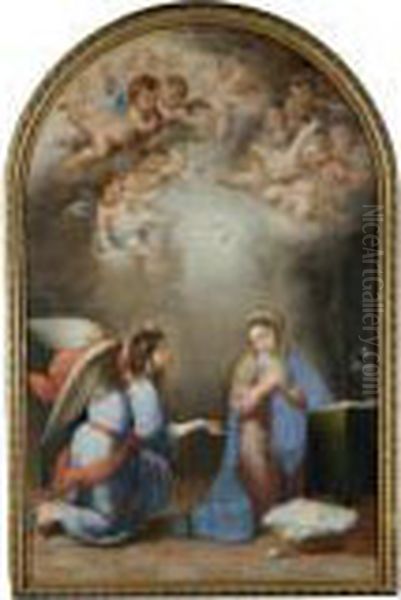 The Annunciation Oil Painting by Bartolome Esteban Murillo