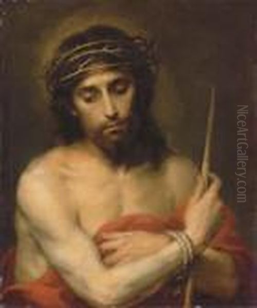 Christ The Man Of Sorrows Oil Painting by Bartolome Esteban Murillo