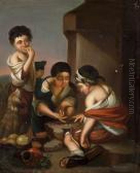 Kockazok Oil Painting by Bartolome Esteban Murillo