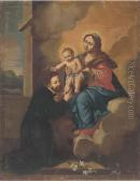 Saint Francis Xavier With A Vision Of The Virgin And Child Oil Painting by Bartolome Esteban Murillo