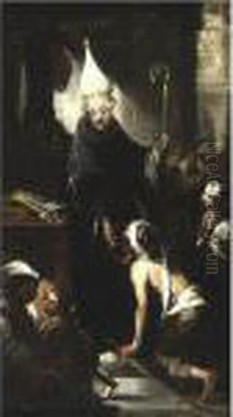 Charity Of St. Thomas Of Villanova Oil Painting by Bartolome Esteban Murillo