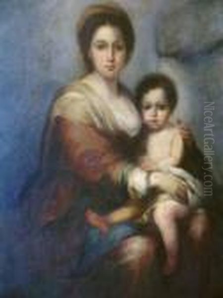 The Madonna And Child Oil Painting by Bartolome Esteban Murillo