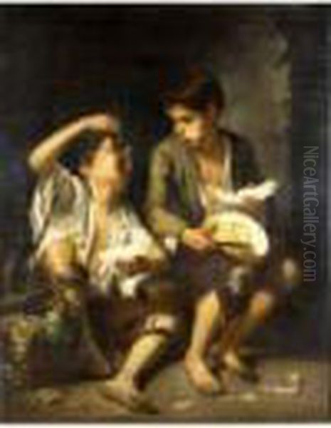 The Grape Andmelon Eaters Oil Painting by Bartolome Esteban Murillo