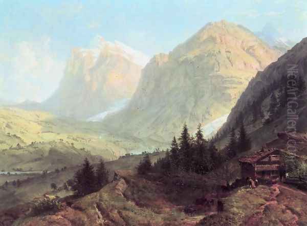 Alpine Landscape Oil Painting by William Trost Richards