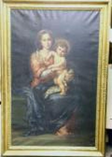 Madonna And Child Oil Painting by Bartolome Esteban Murillo