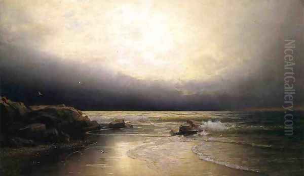 Lands End - New Jersey Coast Oil Painting by William Trost Richards