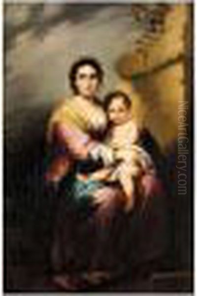 The Madonna And Child Oil Painting by Bartolome Esteban Murillo