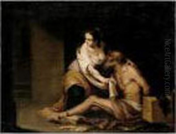 Roman Charity Oil Painting by Bartolome Esteban Murillo