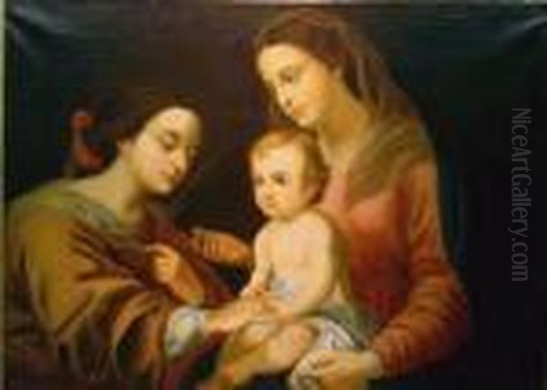 Marriage Of Saint Catherine Oil Painting by Bartolome Esteban Murillo