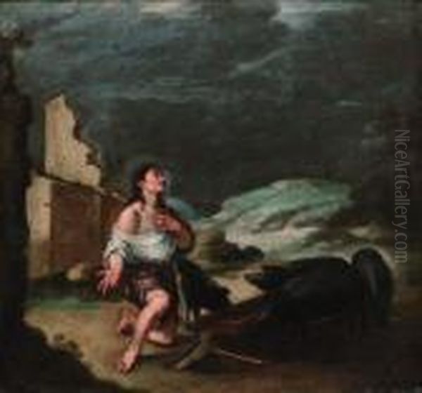 The Prodigal Son Feeding Swine Oil Painting by Bartolome Esteban Murillo