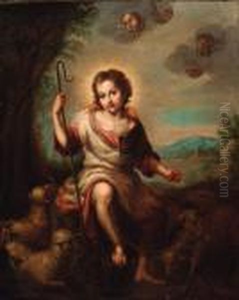 The Infant Saint John The Baptist Oil Painting by Bartolome Esteban Murillo