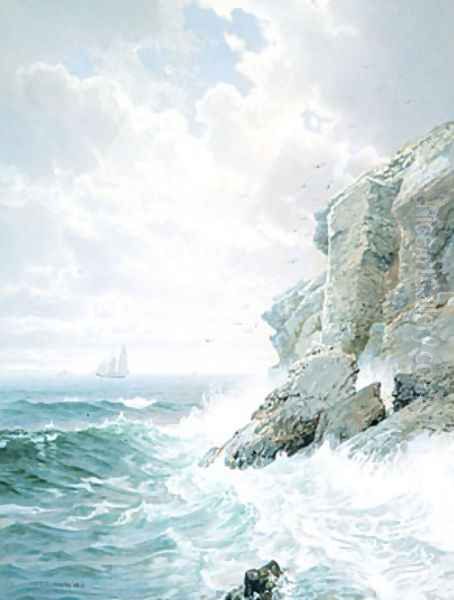 Purgatory Cliff Oil Painting by William Trost Richards