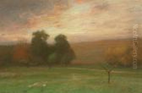 At Sunset Oil Painting by John Francis Murphy