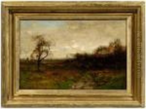 Landscape With Distant House Oil Painting by John Francis Murphy