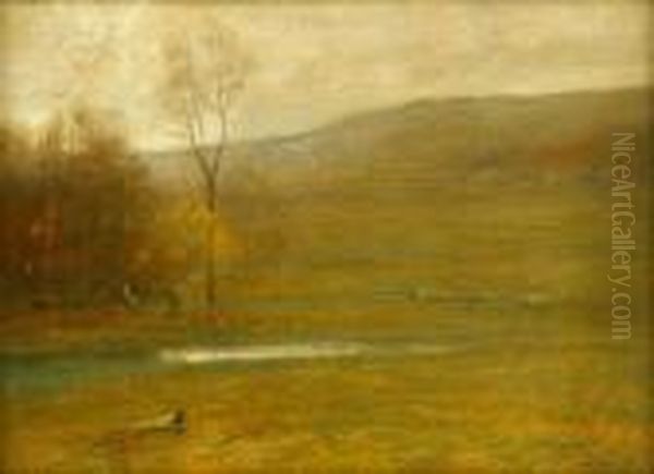 Landscape At Dusk Oil Painting by John Francis Murphy