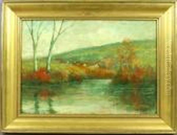 Hudson River Oil Painting by John Francis Murphy