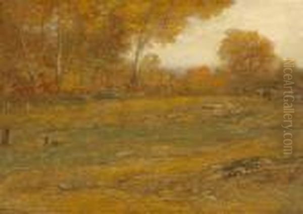 Autumn Fields Oil Painting by John Francis Murphy