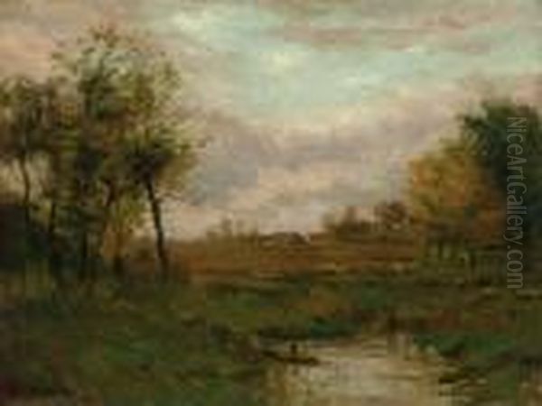 October Landscape Oil Painting by John Francis Murphy