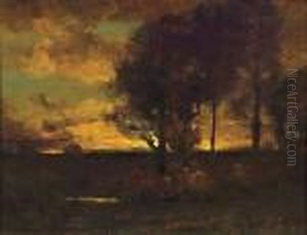 ''evening'' Oil Painting by John Francis Murphy