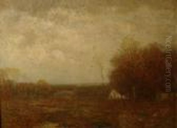 Autumn Landscape Oil Painting by John Francis Murphy