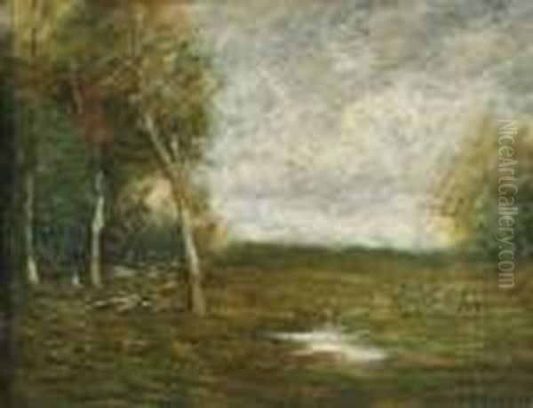 Summer Landscape Oil Painting by John Francis Murphy