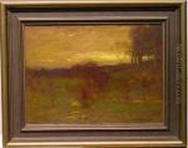 Sunset Landscape Oil Painting by John Francis Murphy