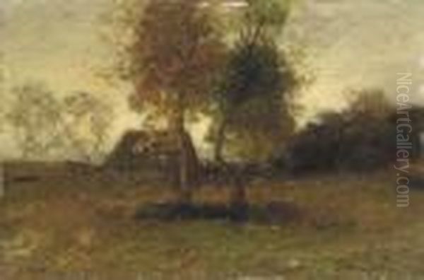 Autumn Landscape Oil Painting by John Francis Murphy