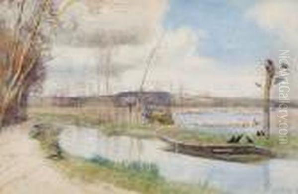 On The Broads Oil Painting by David Murray