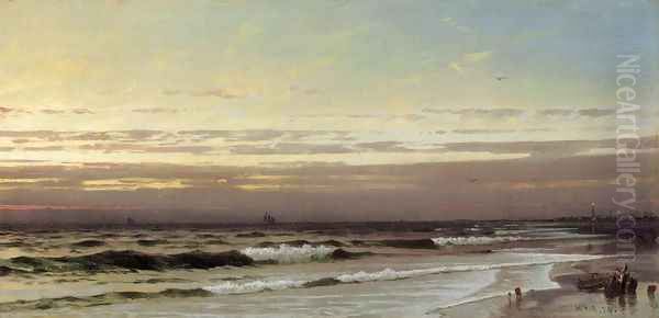 Along the Atlantic Coast Oil Painting by William Trost Richards