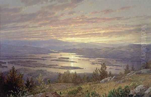 Lake Squam From Red Hill3 Oil Painting by William Trost Richards