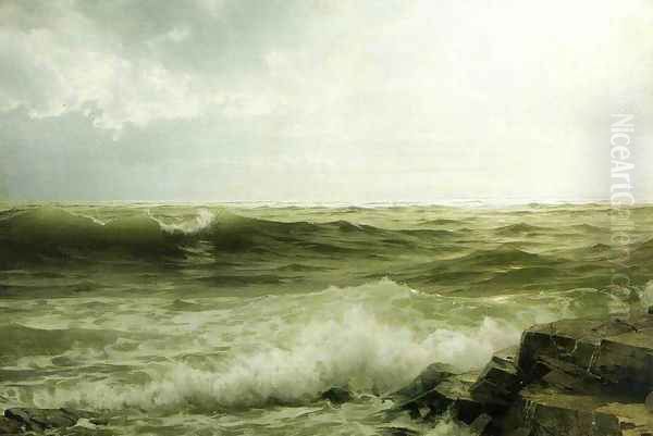 Rocky Seacoast I Oil Painting by William Trost Richards