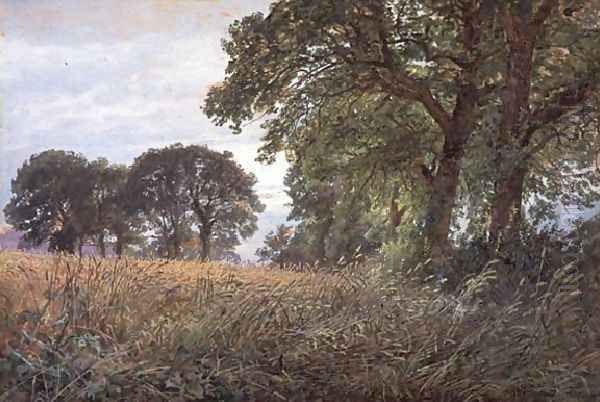 Tennysons Farm Farmington Isle Of Wight Oil Painting by William Trost Richards