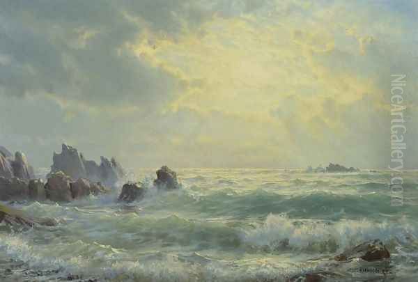 Sunrise at the Shore Oil Painting by William Trost Richards