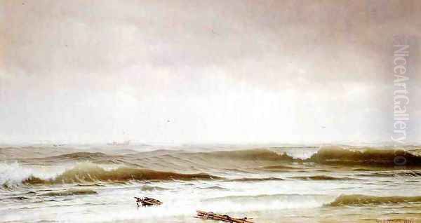 Along the Shore Oil Painting by William Trost Richards