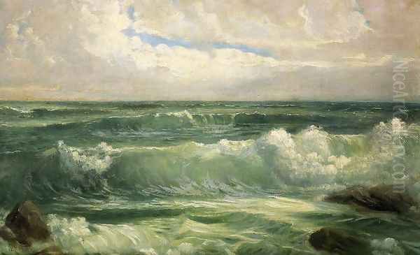 Breakers Oil Painting by William Trost Richards