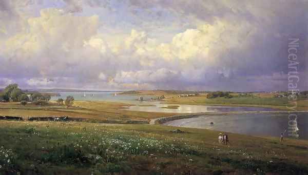 Mackerel Cove, Jamestown, Rhode Island Oil Painting by William Trost Richards