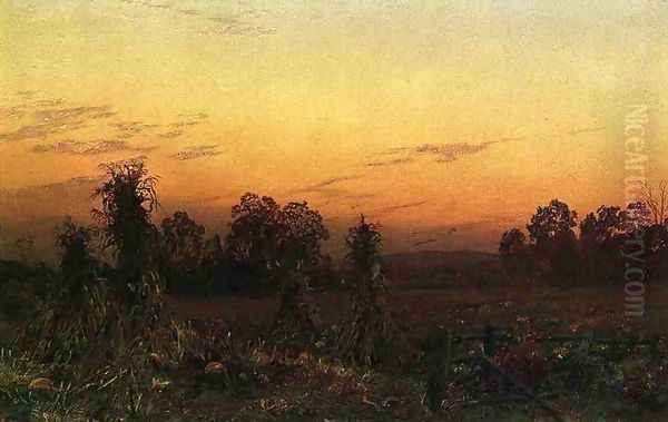 Corn Shocks and Pumpkins by William Trost Richards