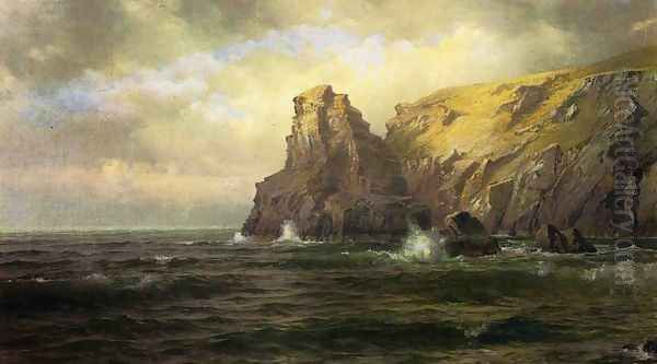 Cliffs of Cornwall Oil Painting by William Trost Richards