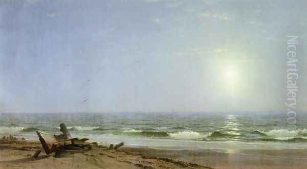 Sunlight on the Shore Oil Painting by William Trost Richards